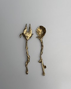 Ensemble cuillère et fourchette en métal doré fait main pour restaurant, utilisation au dîner, au meilleur prix - Product Image 5