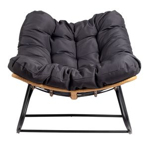 Oversized Papasan Rocking <b>Chair</b>-<b>Comfy</b> Outdoor Patio Lounge <b>Chair</b> for Reading Indoor Use Porch & Garden - Product Image 4
