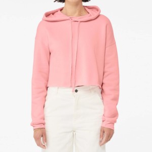 Sudadera de Mujer, Color Rosa Sólido, Manga Larga, Tejido Regular, Informal, para Otoño, 100% Algodón, Estilo Urbano, Resistente al Viento - Product Image 1