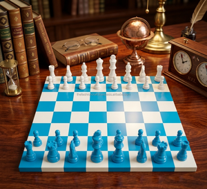 Juego de ajedrez de resina con tablero, kit de juego de ajedrez internacional de lujo hecho a mano con figuras para fiestas, regalos navideños y uso doméstico. - Product Image 2