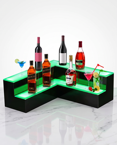 Custom Modern Acrylic Wine Display Stand <b>LED</b> <b>Lighted</b> <b>Bar</b> Pub Shelves Liquor Storage - Product Image 2