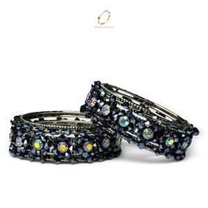 Fashion Luxury Black <b>Crystal</b> Zircon Stone Bangles Designer <b>Bracelet</b> Indian Collection Wedding Festive Wholesale Price - Product Image 5
