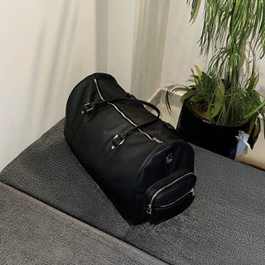 Classic British Green Durable PVC Travel Duffle <b>Bag</b> with Adjustable Strap for Sports and Gym Use - Product Image 2