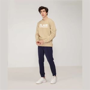 Sweat-shirt côtelé pour homme, très vendu, 100% coton, coupe ajustée, vêtement décontracté, confortable, pull-over, motif uni, grandes tailles - Product Image 3