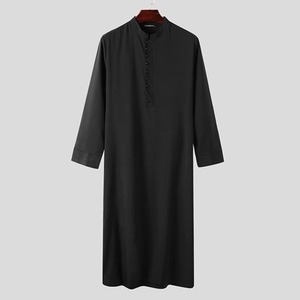 <b>Mens</b> Full Length Islamic Comfortable Soft Fabric Daily Prayer Clothing <b>Mens</b> Traditional Long Sleeve Juba - Product Image 3