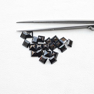6mm AAA naturel noir spinelle coupe carrée facettes pierres précieuses en vrac personnalisé spinelle Collection de bijoux en gros produits tendance chauds - Product Image 4