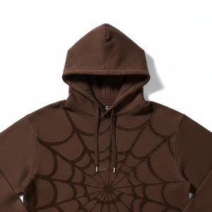 Sudadera con capucha al por mayor con gráfico de diamantes de imitación, chándal de forro polar con diseño de telaraña para hombre, sudaderas unisex de estilo urbano, proveedor - Product Image 4