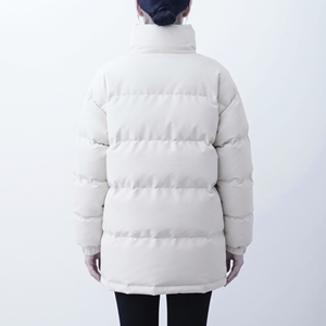 Chaqueta Acolchada Larga para Mujer Hawk Eye, Cuello Alto, Cierre de Cremallera, Ropa de Abrigo Cálida para Invierno, Color Sólido, Manga Larga - Product Image 4