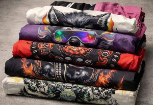 Camiseta Gráfica Extra Grande Personalizada para Hombre, 100% Algodón, 300GSM, Corte Holgado, Estilo Vintage, Impresión Serigrafiada - Product Image 4