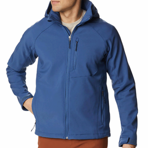 Best Selling Men's Winter Camouflage Coated Stand Collar <b>Hooded</b> <b>Jacket</b> Water Resistant <b>Soft</b> <b>Shell</b> Full Zipper Lower Front - Product Image 1