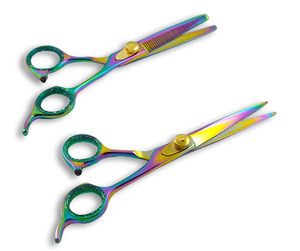 Kit de tijeras de peluquería, tijeras profesionales para cortar y entresacar el cabello, juego de tijeras de acero inoxidable para hombres - Product Image 4