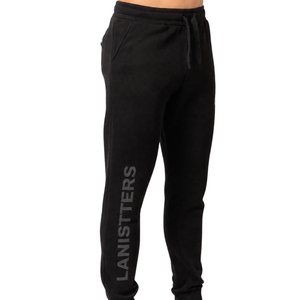 Custom Men Side Letter <b>Fleece</b> <b>Trousers</b> Drawstring Waist Tapered Fit Cuffed Casual Streetwear Pants OEM Clothing Factory Supplier - Product Image 5