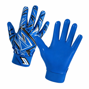 Wholesale Quality Breathable <b>Moisture</b> Wicking Sticky Silicone Grip Durable Men's Football Receiver <b>Gloves</b> Custom Kids Boys - Product Image 2