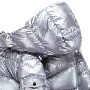 2026 Wholesale Customized Unisex Lightweight Warm Winter Breathable Zipper Stand Hooded Puffer <b>Jacket</b> High Quality Outdoor Front - Product Image 4