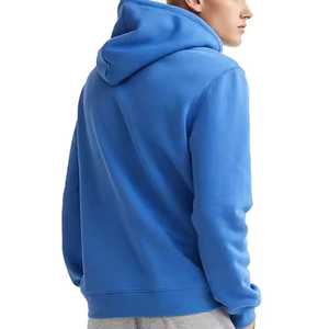 Sweat à capuche pour homme en tissu polaire de coton, couleurs unies simples, personnalisable avec votre propre logo. - Product Image 4