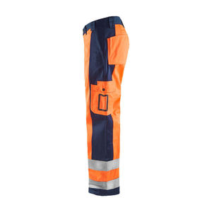 RICSA INTERNATIONAL Men's High Visibility Orange Polyester CE Certified <b>Work</b> <b>Pants</b> Reflective Stripes <b>Cargo</b> Pockets Industrial - Product Image 4