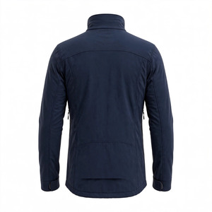 Veste polaire d'hiver pour homme, bleu royal, col roulé, fermeture éclair, coupe-vent, décontractée, couleur unie, polyester, coupe classique - Product Image 2
