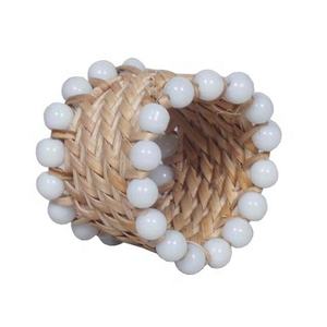 Anneaux de serviette en jute rustique faits à la main, couleur jute, idéal pour les fêtes à la maison et à l'hôtel, anneau de serviette décoratif de table tissé - Product Image 2