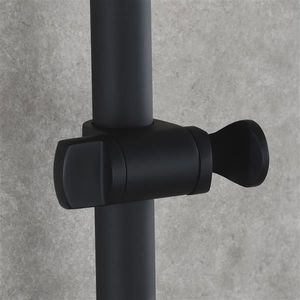Set Doccia in Acciaio Inossidabile Nero con Asta Scorrevole Allungata per Bagno - Product Image 6