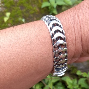 Pulsera de cadena de lujo con diseño clásico, cadena de plata esterlina, cadena Bali para regalo, mujeres, hombres, Unisex - Product Image 4