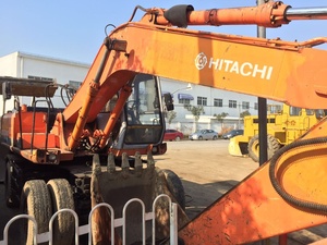 Hitachi-excavadora de ruedas EX160WD usada, con motor Hitachi Original de Japón, en venta - Product Image 3