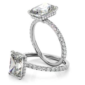 Igi Certified Radiant Cut <b>Fine</b> <b>Rings</b> 18k SOLID Gold Jewelry <b>Ring</b> Handmade Lab Grown Diamond Engagement <b>Rings</b> For Women - Product Image 1