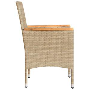 Chaises de patio en polyrotin beige avec coussins, ensemble de 2 pièces - Product Image 6