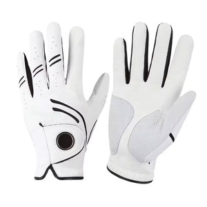 Guante de Golf de Cuero Genuino, Transpirable, Antideslizante, con Cierre de Tirar, Grabado en Relieve, Unisex, Deportivo - Product Image 1