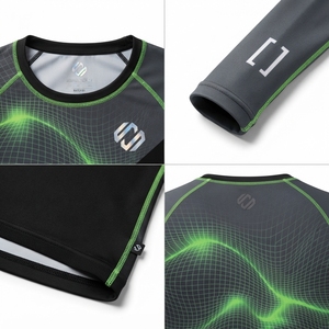 Women's Custom BJJ <b>Rashguard</b> Premium 210GSM Polyester Elastane Long Sleeve Techwear Compression Shirt MMA Grappling OEM - Product Image 4