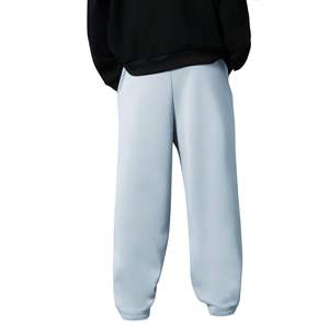 กางเกงวอร์มผู้ชายไซส์ใหญ่ทรงหลวมผ้าฟลีซถักลายโลโก้แบบกำหนดเอง กางเกงขายาวทรงตรงสไตล์สตรีทแฟชั่นขายส่ง - Product Image 2