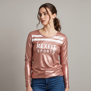 Camisetas de Manga Larga Personalizadas para Mujer, Ropa Deportiva de Alta Calidad, Transpirable, para Entrenamiento, Cuello Redondo, Tallas Grandes - Product Image 1
