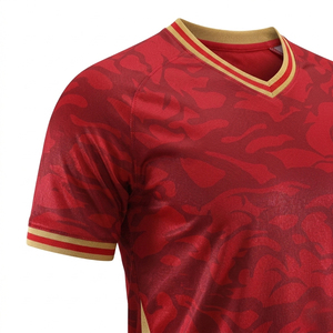 Uniforme de Fútbol Personalizado 2026 con Cuello en V y Malla para Hombre, Secado Rápido, Transpirable, Antibacterial, Conjunto de Jersey para Equipo - Product Image 3