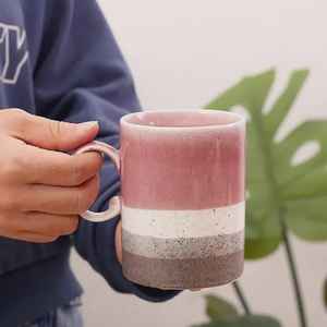 Taza de café de cerámica colorida personalizada de fábrica, estilo japonés, taza de espresso de cerámica gruesa sin asa, taza de espresso de arcilla de UO - Product Image 5