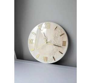 Elegante Reloj de Pared de Mármol Negro Tallado a Mano, Diseño de Imitación Antigua, Superficie Pulida, Impermeable, para Interiores y Exteriores, Villa - Product Image 2