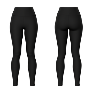 Leggings Deportivos de Cintura Alta para Mujer, Transpirables, de Punto, Spandex/Poliéster, Color Sólido, Largos, AND1, para Entrenamiento, Fitness y Rendimiento - Product Image 1