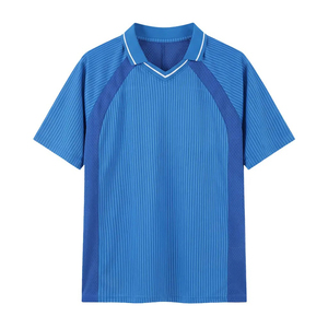 Premium Men's Football Jersey with V-Neck Short Sleeves 100% Polyester Breathable Customizable Team Professional Manufacturer - Product Image 6