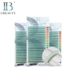 Extensiones de Pestañas i-Beauty - Pestañas de Color Premium Ib (Azul Claro) Pestañas Individuales Coloridas de Corea del Sur de Alta Calidad - Product Image 1