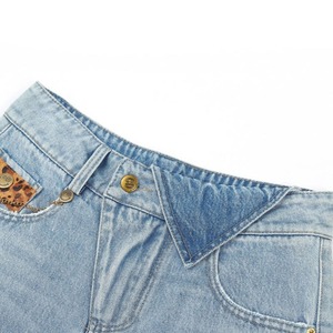 Shorts en jean amples en coton pour femmes, style streetwear, grandes tailles, personnalisables, pour le travail - Product Image 4