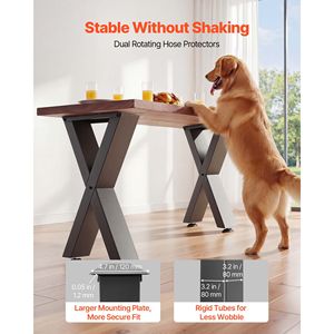 Gambe per Mobili in Acciaio 75 cm (A) x 60 cm (L), Design Modulare, Facile Montaggio, Carico Massimo 100 kg, Resistenti per Casa, Ufficio, Fattoria - Product Image 3