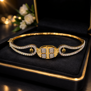 Elegante pulsera con diamantes naturales brillantes Diseño intrincado y cierre seguro para un aspecto lujoso y un ajuste cómodo - Product Image 3