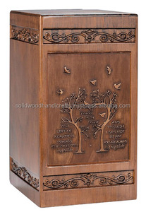 Urne funéraire en bois artisanale pour cendres d'adultes, urnes funéraires de haute qualité pour enterrement. - Product Image 5