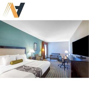 Juego de muebles de dormitorio modernos OEM ODM en madera dura Cómodo proyecto LaQuinta Juego de muebles de dormitorio de calidad Hotel contemporáneo - Product Image 1