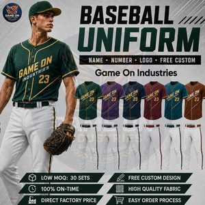 Tenue d'équipe sportive personnalisée entièrement sublimée, de bonne qualité, au meilleur prix, tissu respirant, uniforme de baseball - Product Image 2