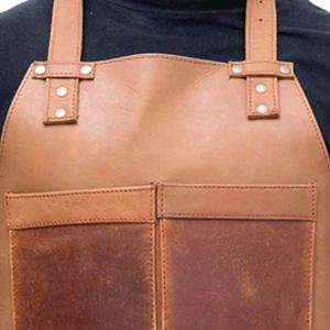 Leather Designer Apron Leather <b>Tool</b> Apron Welding Multi-use Leather <b>Carpenter</b> Apron With 3 Pockets - Product Image 5