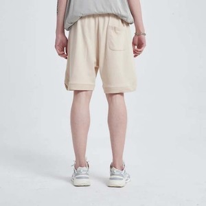 Shorts d'été unisexe personnalisés avec logo, sérigraphie, streetwear vintage, délavé soleil, effet délavé à l'acide, en coton épais pour homme - Product Image 5