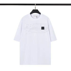 Camiseta de Hombre de Algodón 100% Lavado, Estampado Liso, Cuello Redondo, 180g, Ajuste Regular, Transpirable, Estilo Casual, Marca Europea Americana de Moda - Product Image 1