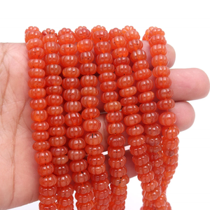 AAA + 8-9MM Natural cornalina tallada Rondelle cuentas ópalo piedra preciosa para la fabricación de joyas - Product Image 3