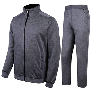 Conjunto Deportivo Unisex Negro y Blanco, Manga Larga, Cierre de Cremallera, Transpirable, Poliéster, Ropa Deportiva de Otoño, Corte Regular, Talla Adulto - Product Image 6