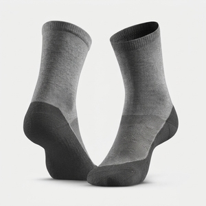 <b>Men's</b> Gray <b>Ankle</b> <b>Socks</b> Solid Knitted Breathable Cotton Polyester Spandex Daily Wear Spring Regular Style - Product Image 1