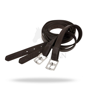 Sangles d'étrier robustes en cuir véritable et aluminium de qualité supérieure pour selle anglaise, fixation sécurisée, équipement d'équitation - Product Image 1